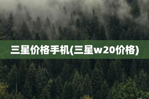 三星价格手机(三星w20价格)