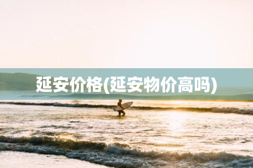 延安价格(延安物价高吗)