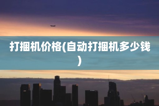 打捆机价格(自动打捆机多少钱)