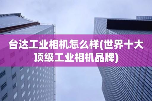 台达工业相机怎么样(世界十大顶级工业相机品牌)