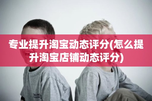 专业提升淘宝动态评分(怎么提升淘宝店铺动态评分)