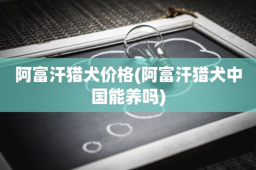 阿富汗猎犬价格(阿富汗猎犬中国能养吗)