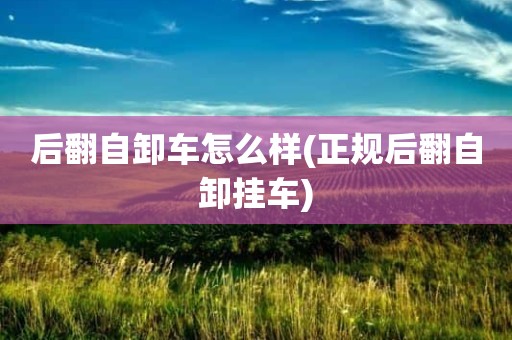后翻自卸车怎么样(正规后翻自卸挂车)