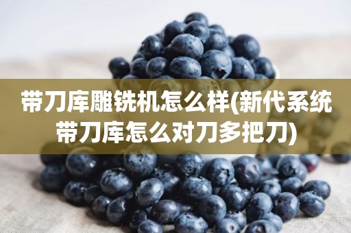 带刀库雕铣机怎么样(新代系统带刀库怎么对刀多把刀)