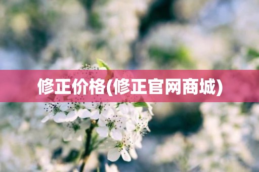 修正价格(修正官网商城)