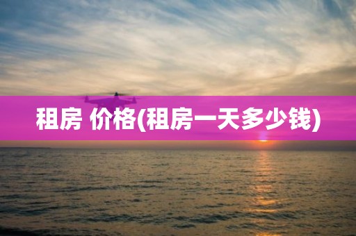 租房 价格(租房一天多少钱)