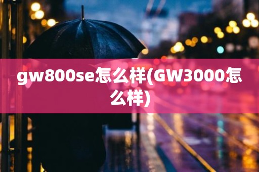 gw800se怎么样(GW3000怎么样)