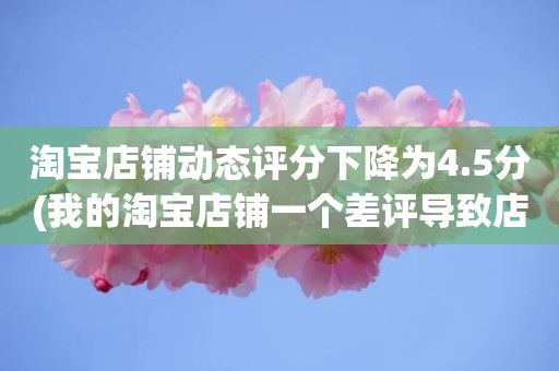 淘宝店铺动态评分下降为4.5分(我的淘宝店铺一个差评导致店铺评分降到4.5怎么提升啊)