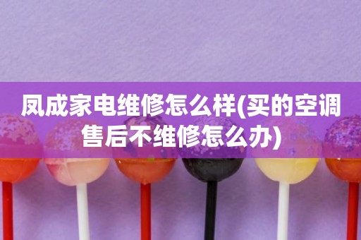 凤成家电维修怎么样(买的空调售后不维修怎么办)