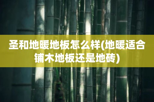 圣和地暖地板怎么样(地暖适合铺木地板还是地砖)