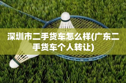 深圳市二手货车怎么样(广东二手货车个人转让)
