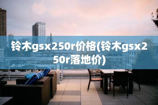 铃木gsx250r价格(铃木gsx250r落地价)