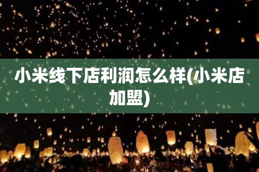 小米线下店利润怎么样(小米店加盟)
