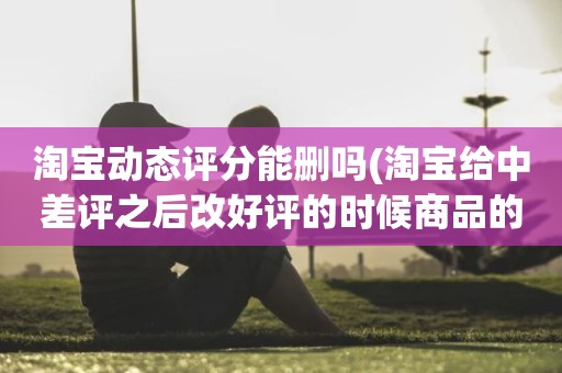 淘宝动态评分能删吗(淘宝给中差评之后改好评的时候商品的动态评分能改吗)