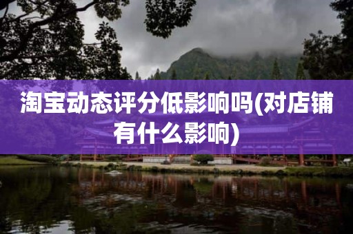 淘宝动态评分低影响吗(对店铺有什么影响)