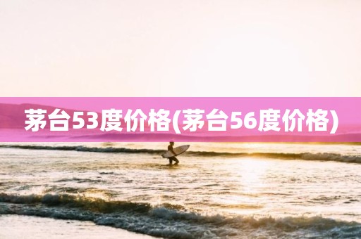 茅台53度价格(茅台56度价格)