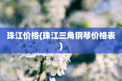 珠江价格(珠江三角钢琴价格表)