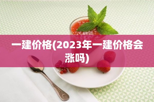 一建价格(2023年一建价格会涨吗)