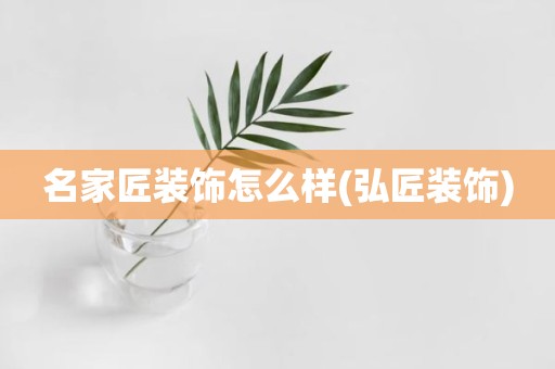 名家匠装饰怎么样(弘匠装饰)