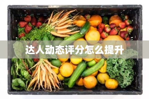 达人动态评分怎么提升