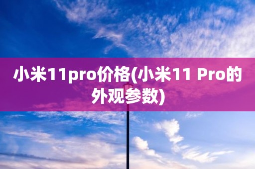 小米11pro价格(小米11 Pro的外观参数)