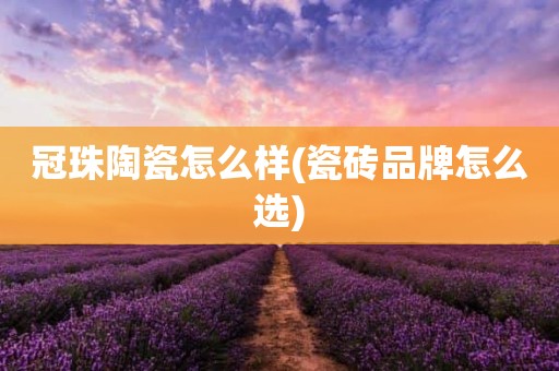 冠珠陶瓷怎么样(瓷砖品牌怎么选)