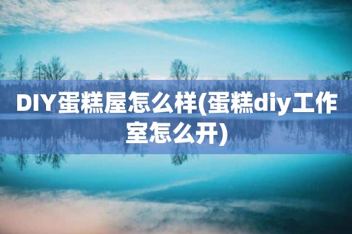 DIY蛋糕屋怎么样(蛋糕diy工作室怎么开)