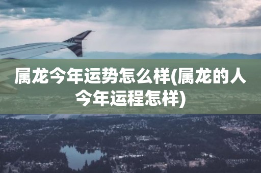 属龙今年运势怎么样(属龙的人今年运程怎样)