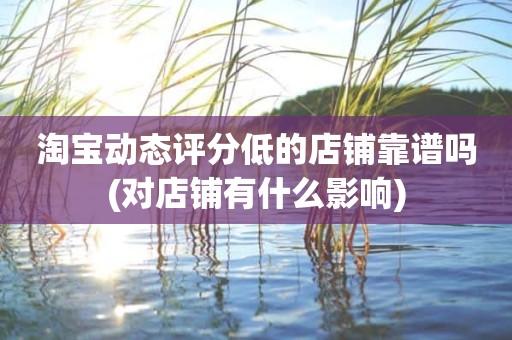 淘宝动态评分低的店铺靠谱吗(对店铺有什么影响)