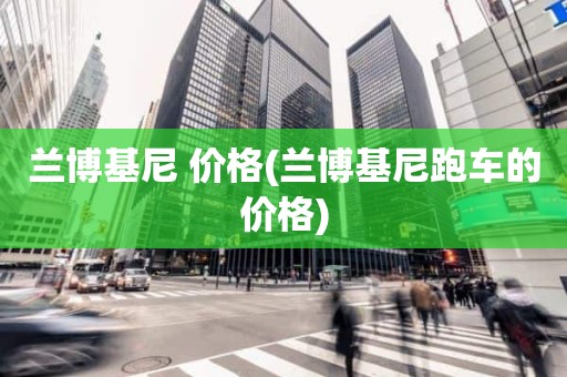 兰博基尼 价格(兰博基尼跑车的价格)
