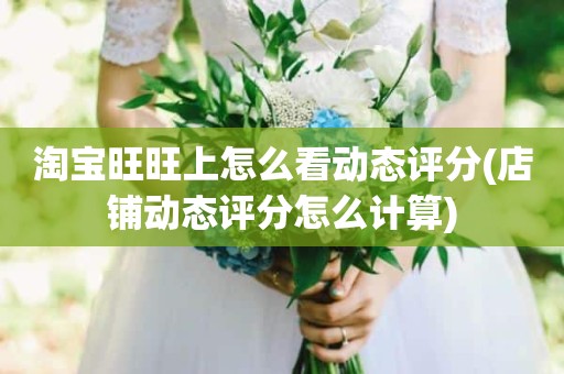 淘宝旺旺上怎么看动态评分(店铺动态评分怎么计算)