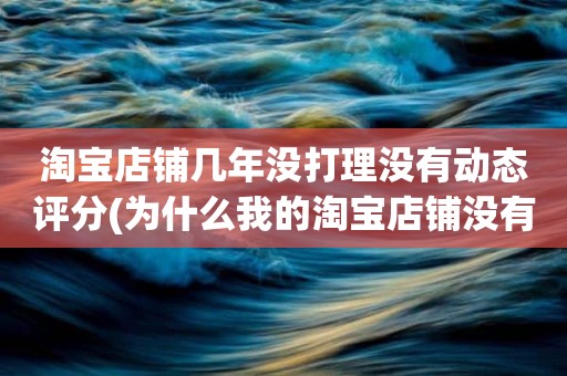 淘宝店铺几年没打理没有动态评分(为什么我的淘宝店铺没有动态评分)