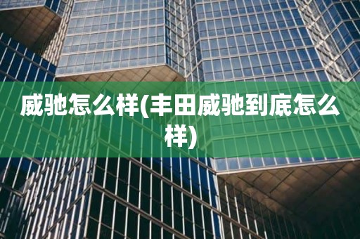 威驰怎么样(丰田威驰到底怎么样)