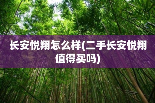 长安悦翔怎么样(二手长安悦翔值得买吗)