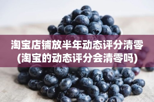 淘宝店铺放半年动态评分清零(淘宝的动态评分会清零吗)
