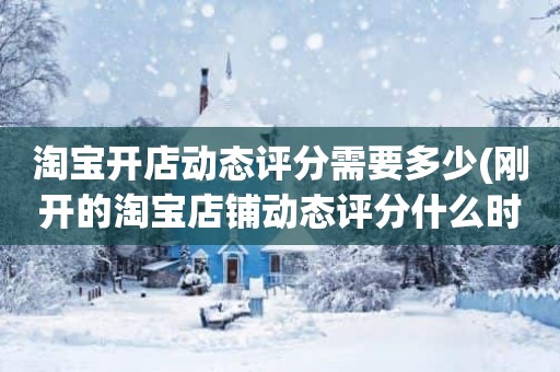 淘宝开店动态评分需要多少(刚开的淘宝店铺动态评分什么时候开始显示)