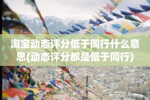 淘宝动态评分低于同行什么意思(动态评分都是低于同行)