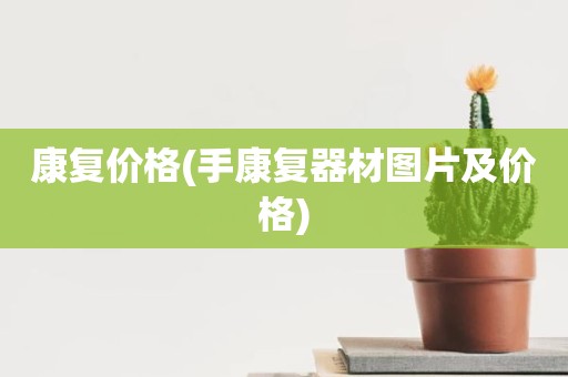 康复价格(手康复器材图片及价格)