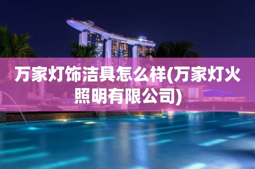 万家灯饰洁具怎么样(万家灯火照明有限公司)
