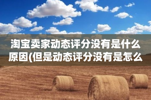 淘宝卖家动态评分没有是什么原因(但是动态评分没有是怎么回事)
