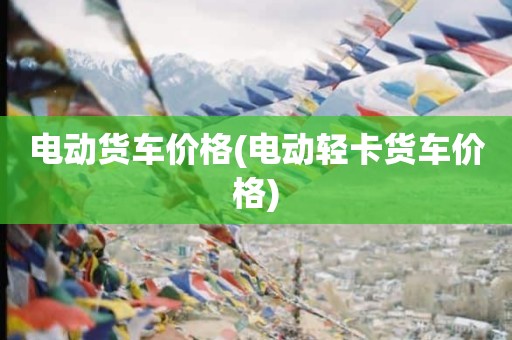 电动货车价格(电动轻卡货车价格)