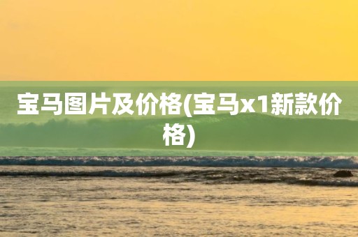 宝马图片及价格(宝马x1新款价格)
