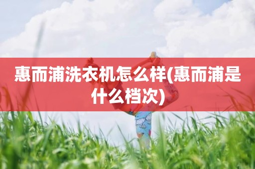 惠而浦洗衣机怎么样(惠而浦是什么档次)