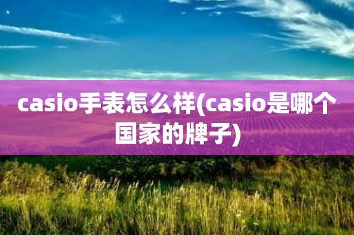 casio手表怎么样(casio是哪个国家的牌子)