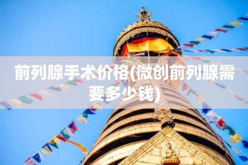 前列腺手术价格(微创前列腺需要多少钱)