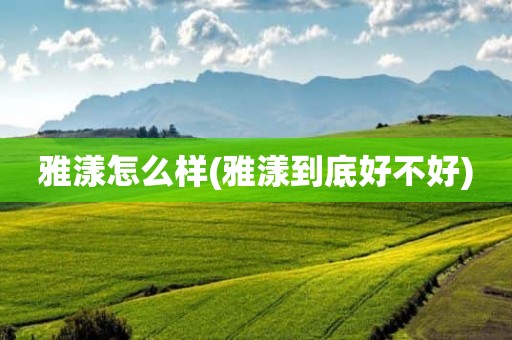 雅漾怎么样(雅漾到底好不好)