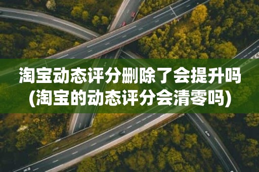 淘宝动态评分删除了会提升吗(淘宝的动态评分会清零吗)