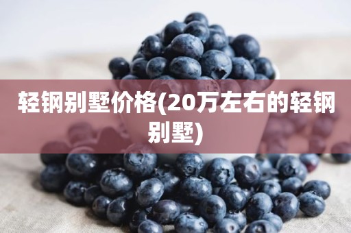 轻钢别墅价格(20万左右的轻钢别墅)