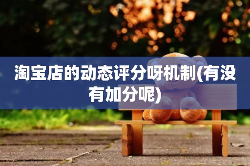 淘宝店的动态评分呀机制(有没有加分呢)