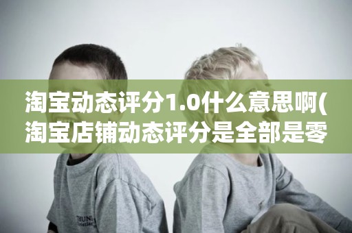 淘宝动态评分1.0什么意思啊(淘宝店铺动态评分是全部是零分这代表什么意思)